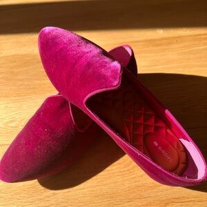 Birdies Velvet Loafers - Rich Pink